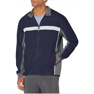 CBUK Cutter & Buck Mens Wind Resistant Swish Colorblock MBC00001 Full Zip Jacket